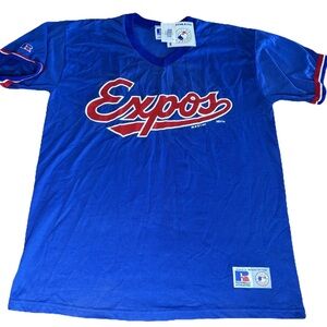 Vintage 90s NWT NOS Russell Athletic Montreal Expos Baseball T-Shirt 
50-50